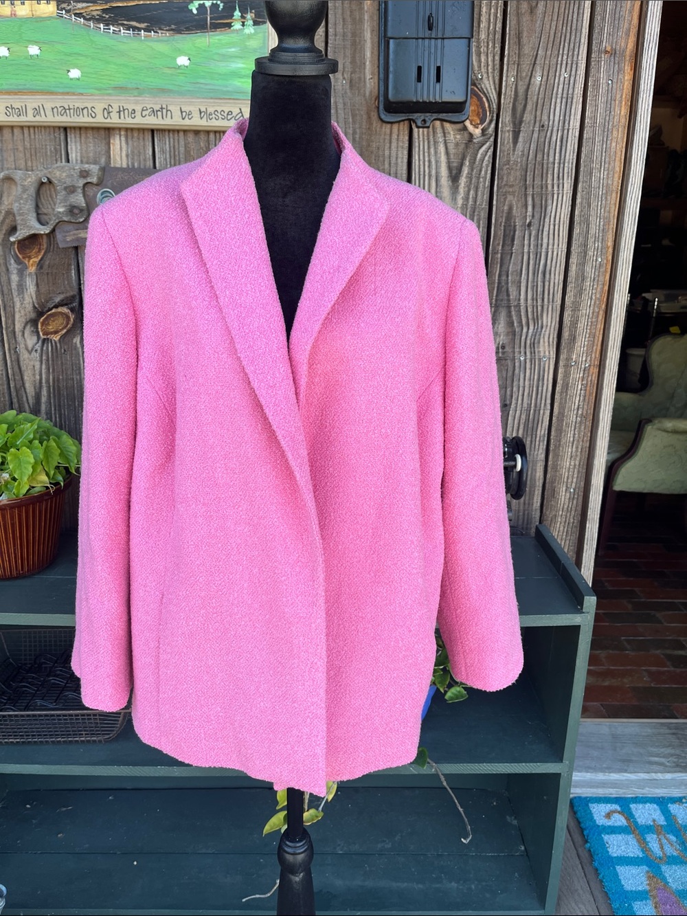 Jones New York Signature XL pink wool jacket